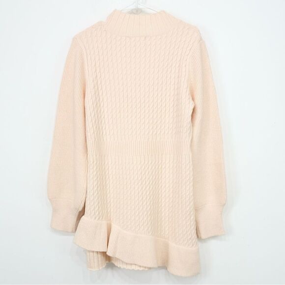 Hope Horizon Cream Cable Knit Ruffle Hem
Sweater Boutique Mini Dress - Picture 9 of 16